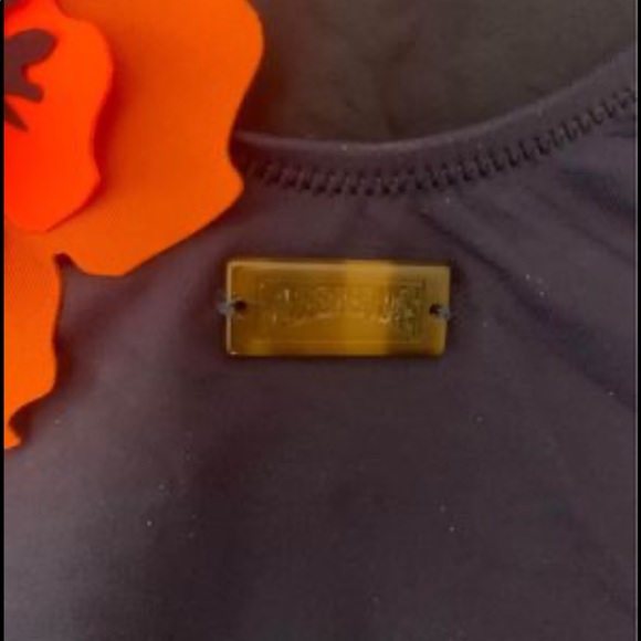 Women V-neckline One-piece Swimsuit Fleurs 3D - Picture 3 of 4